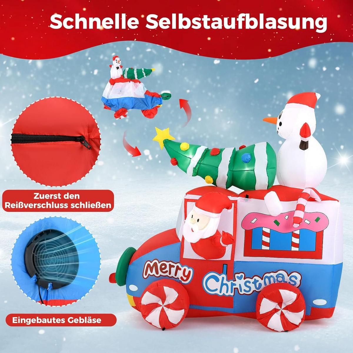 WEIHNACHTSMANN 177cm Multicolor - Multicolor, Textil (184/177/95cm) - COSTWAY