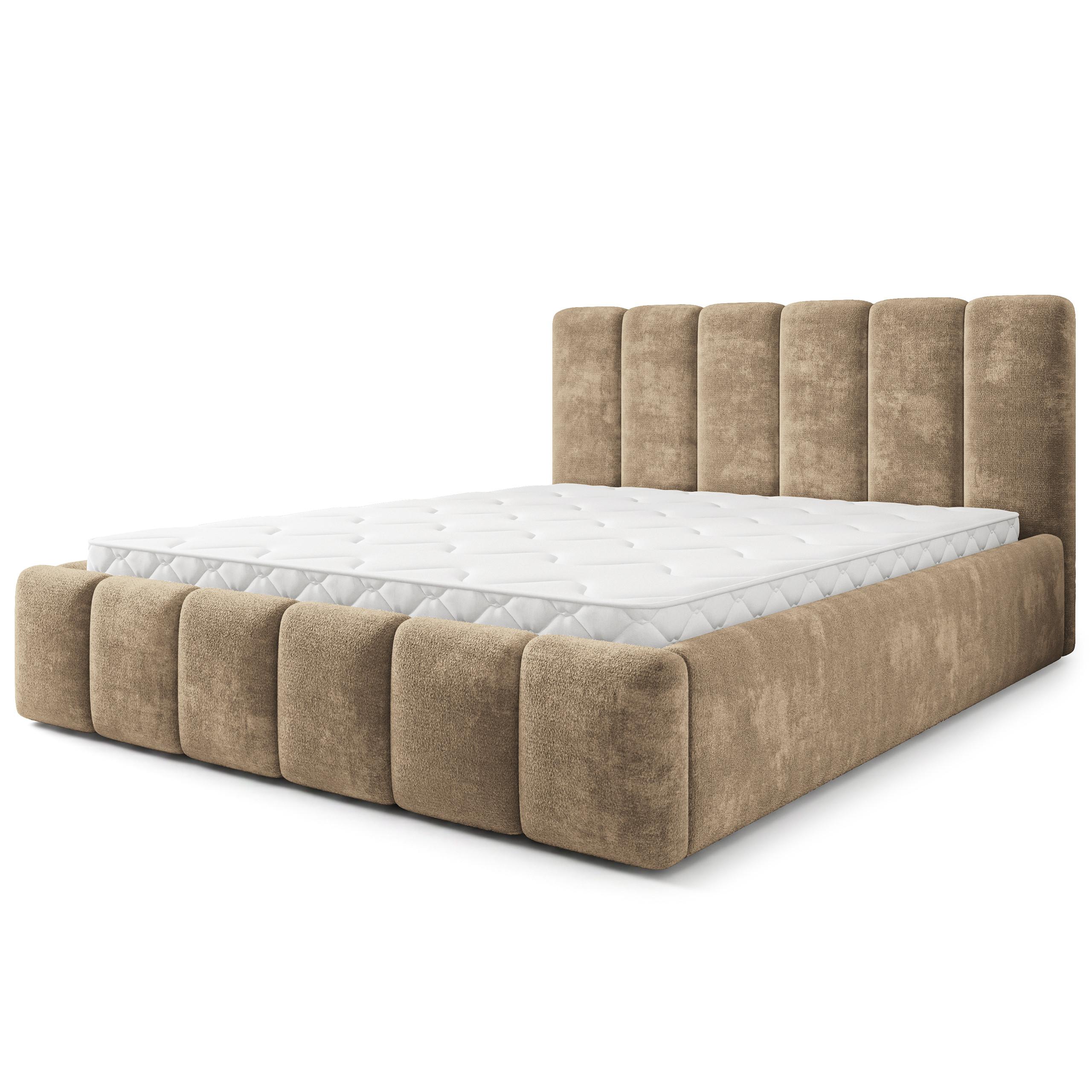 POLSTERBETT ATTORA LM 140x200 cm mit Bettkästen - Beige - Beige, Holz (140/200cm) - MASSENO