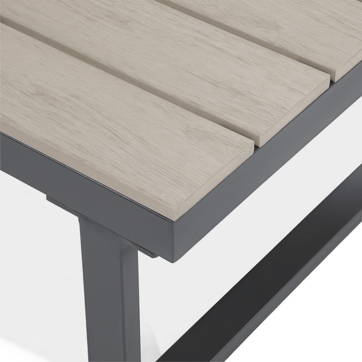 GARTENSET Madison mit Ecksofa und Kaffeetisch, Modulares Set, Metallbeine, Hellgrau - Hellgrau, Metall - Beautysofa