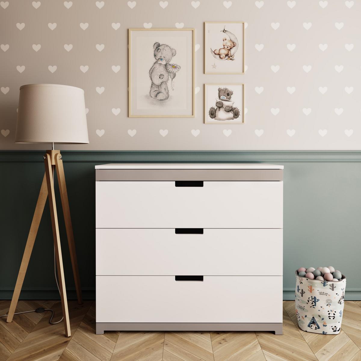 KOMMODE TOMI Weiß Weiß 100/90/45 - Weiß, Holzwerkstoff (100/90/45cm) - RAUMHIRSCH FURNITURE