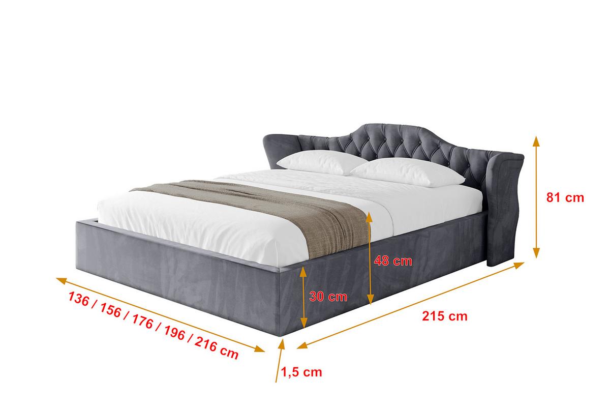 POLSTERBETT mit Bettkasten und Lattenrost, Bett mit Matratze H3/H4 - ZORAN-V1 120x200 Dunkelgrau - Dunkelgrau, Holzwerkstoff/Textil (120/200cm) - ALTDECOR