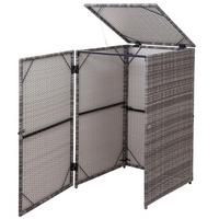 MÜLLTONNENVERKLEIDUNG Grau - Grau, Kunststoff (65/110/66cm) - MCW