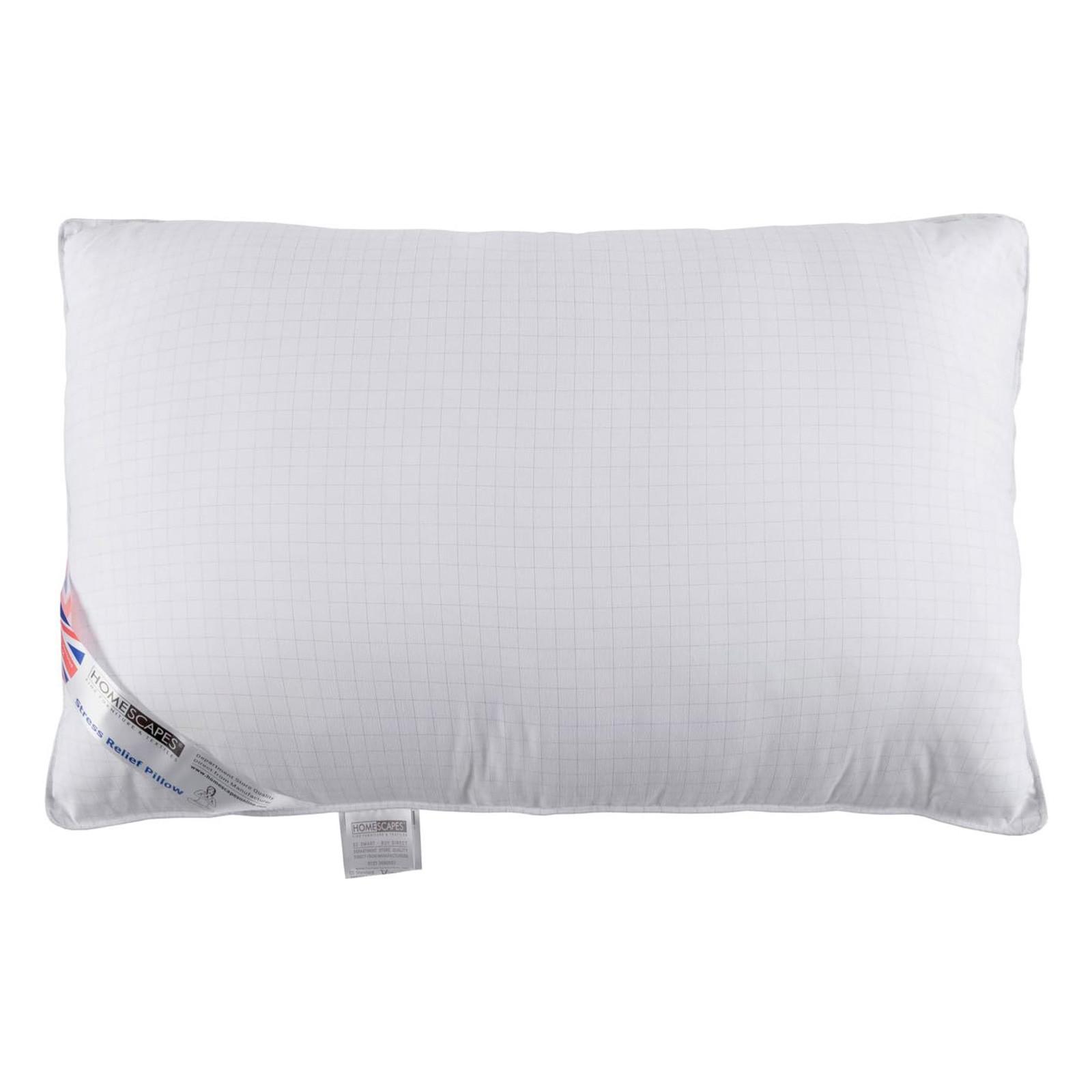 KOPFKISSEN extra prall, Anti-Stress mit Karbonfaser 48/74 cm - Weiß, Textil (48/74cm) - Homescapes