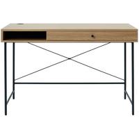 SCHMINKTISCH Mogest mit 1 Schublade 120x60 cm - Beige/Schwarz, Holzwerkstoff/Metall (60/120/76cm) - Selsey