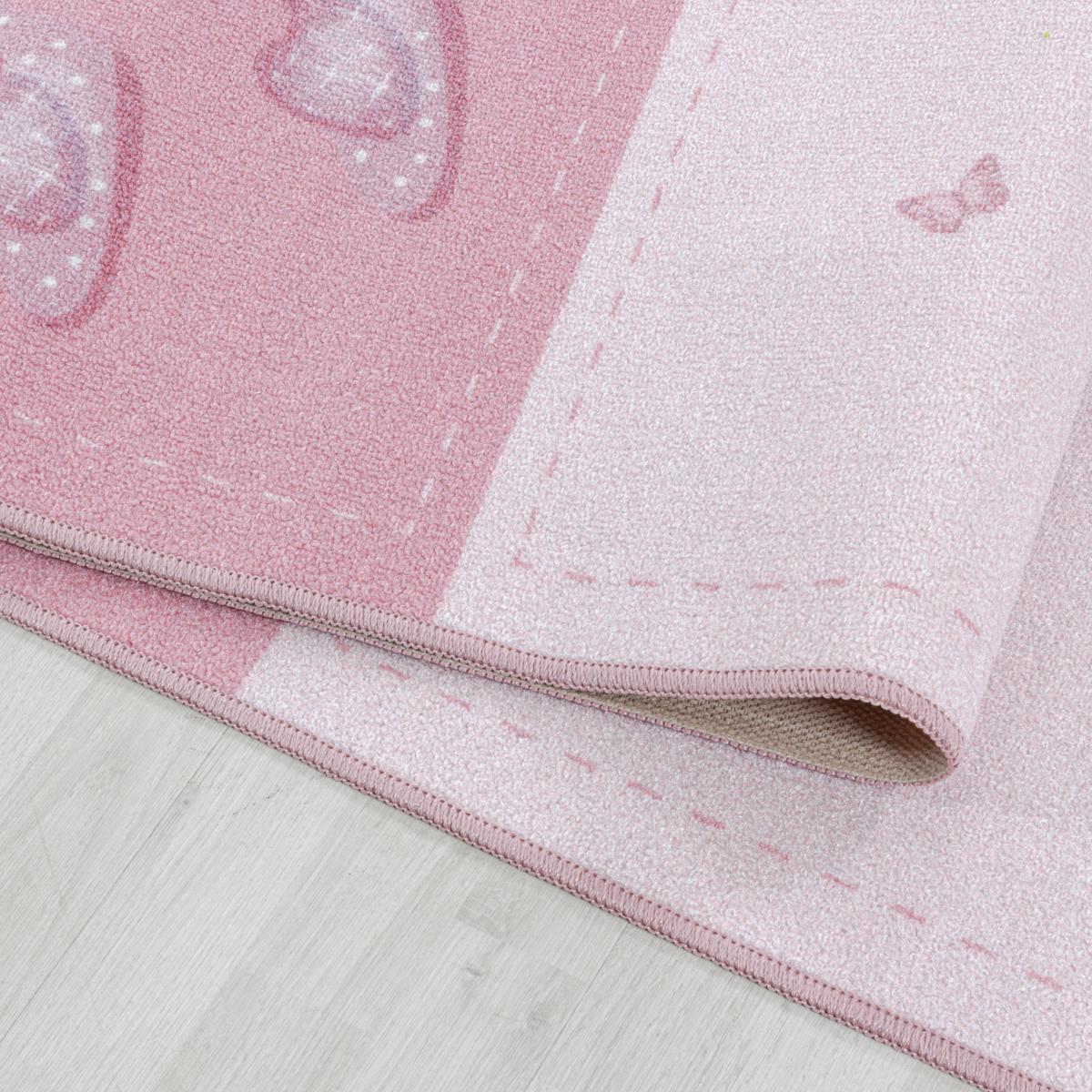 SPIELTEPPICH TRAUN in Rosa, mit Prinzessin-Motiv, 120 x 170 cm - Rosa, Textil (120/170cm) - KADIMA DESIGN