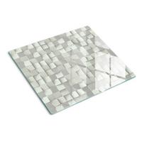 GLASPLATTE 60x52 cm Geometrische Figuren - Weiß, Glas (60/0.4/52cm) - TULUP