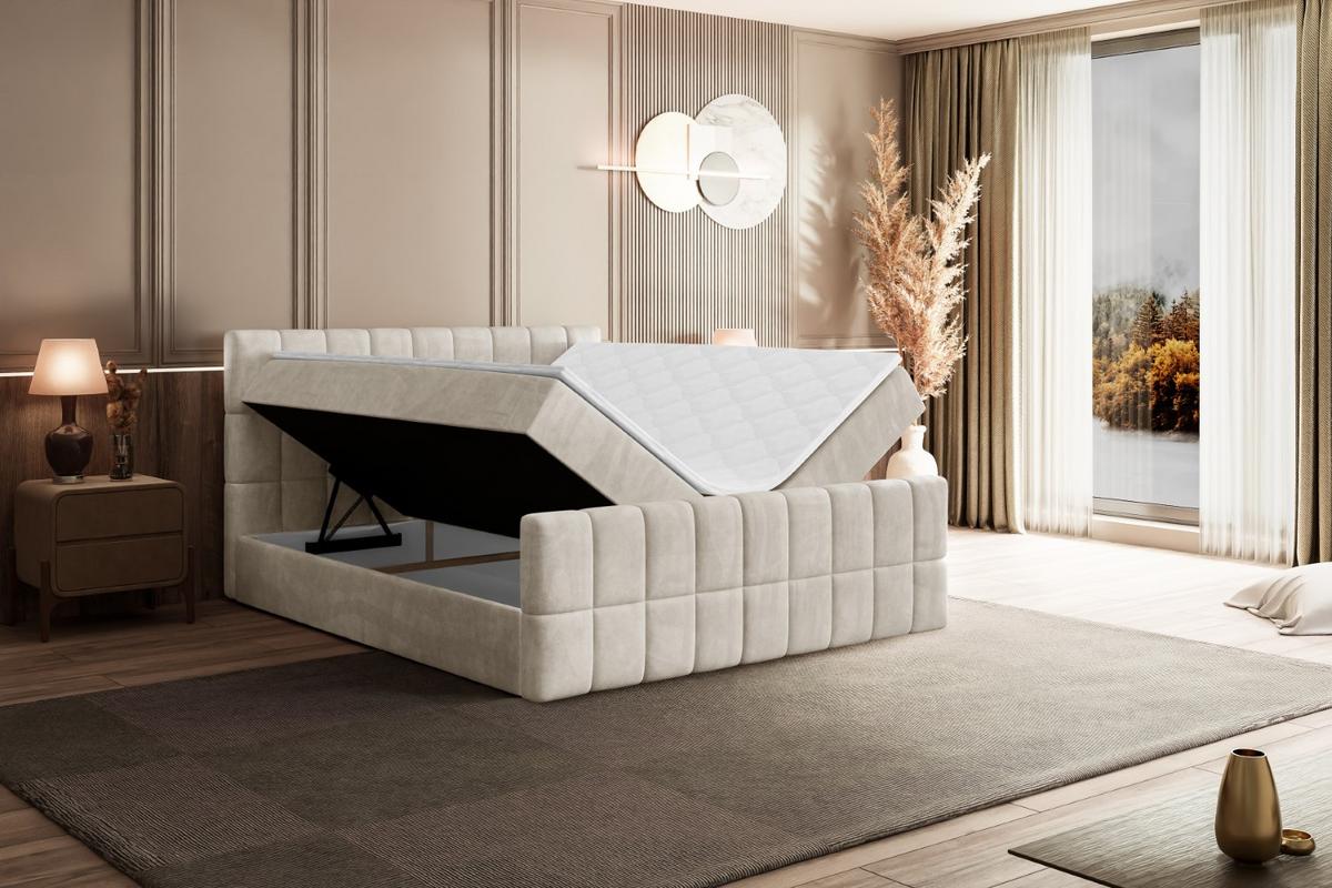 BOXBETT MIAMI-Z - 140x200 cm - H3 - Ecru - Ecru, Holzwerkstoff (140/200cm) - ALTDECOR