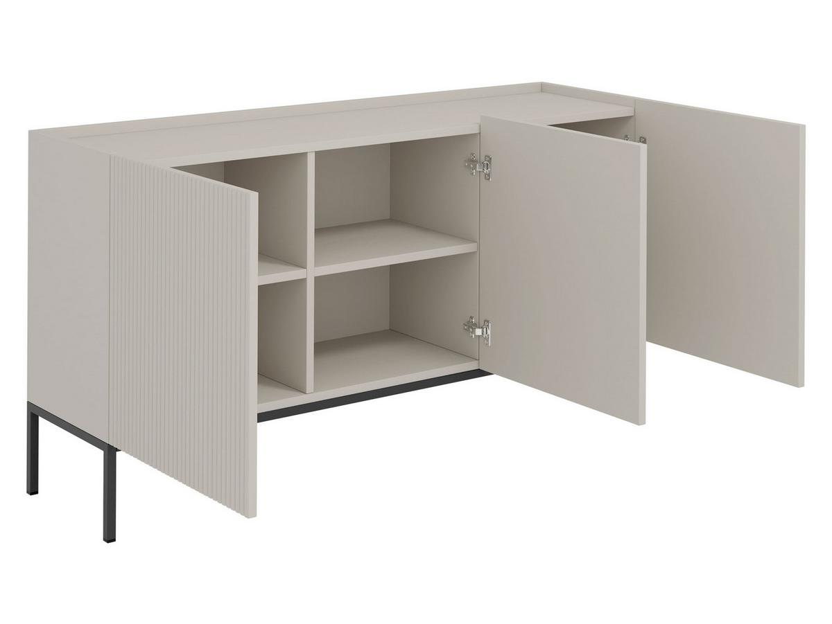 SIDEBOARD Como 150 2D - Schwarz/Eiche Artisan, Holzwerkstoff/Metall (150/80/42cm) - MIRJAN24