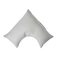 KISSENBEZUG für V-Form-Kissen, Perkal, Fadendichte 200 - Grau, Textil (38/76cm) - Homescapes