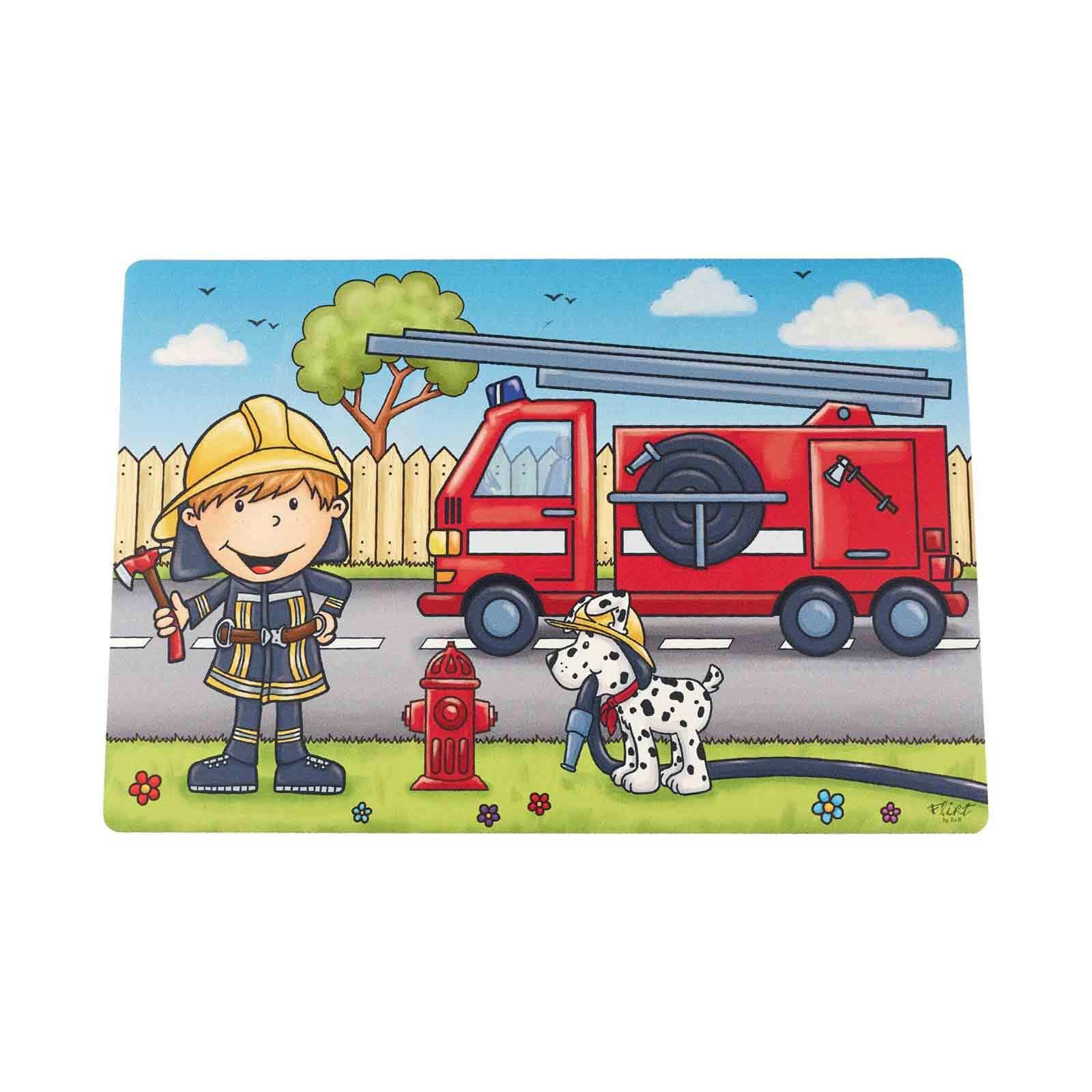TISCHSET Feuerwehrmann Bernie bunt 45 x 30 cm - Multicolor, Kunststoff (45/30/2cm) - Ritzenhoff Breker
