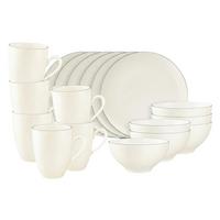 FRÜHSTÜCKSSERVICE Savona Grey Line creme 18-tlg. - Creme, Keramik (2/2/2cm) - Seltmann Weiden