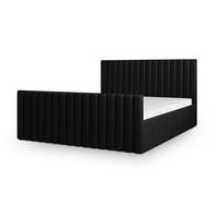POLSTERBETT CANOVA 160x200 cm mit Bettkästen - Schwarz - Schwarz, Holz (160/200cm) - MASSENO