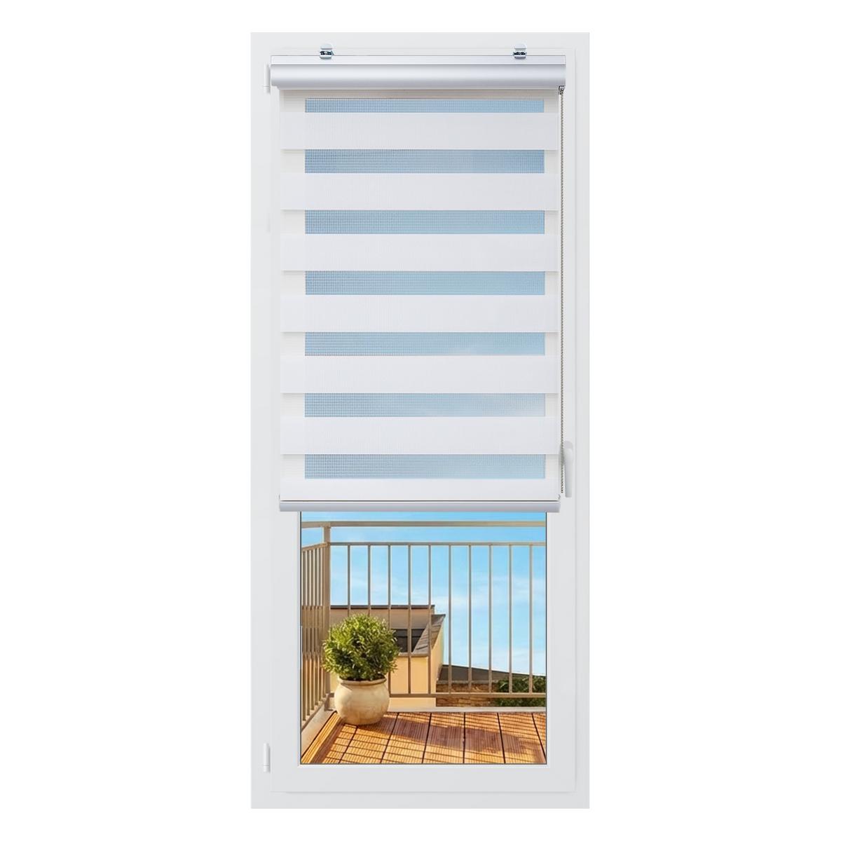 TAG-UND-NACHT-ROLLO Plus Easyfix Weiß 60x250 - Weiß, Kunststoff (60/250/1cm) - STORESDECO