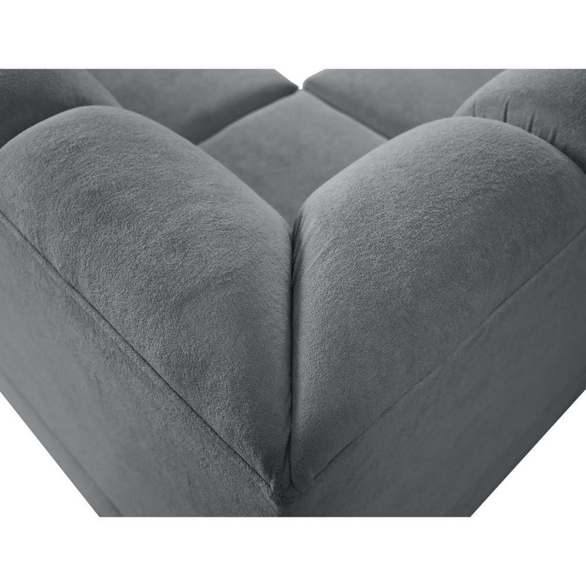 ECKSCHLAFSOFA Zoja rechts grau - Schwarz/Grau, Textil (261/193cm) - Beautysofa