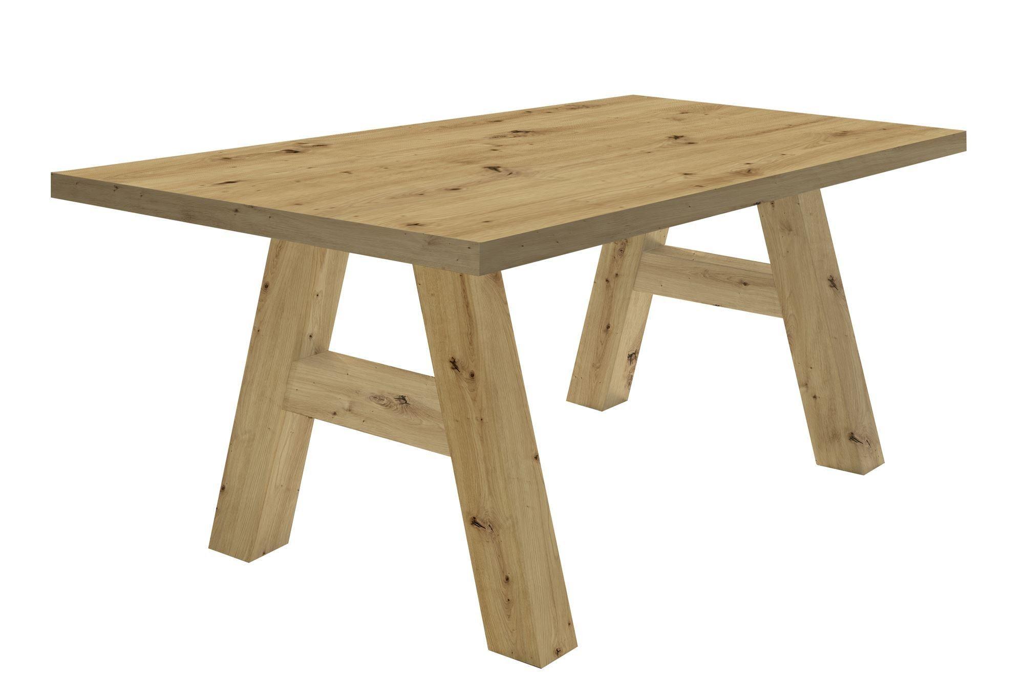 ESSZIMMERTISCH Elia 2 140 x 90 x 75 Esstisch Asteiche - Naturfarben, Holz (140/90/75cm) - 58aufmkessel