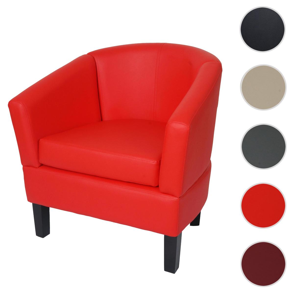 LOUNGE-SESSEL Rot - Rot, Textil (72/72/60cm) - MCW