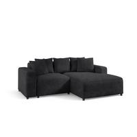ECKSOFA Megan Xs In Stoff Poso - Anthrazit, Holzwerkstoff/Textil (240/165cm) - Fun Möbel