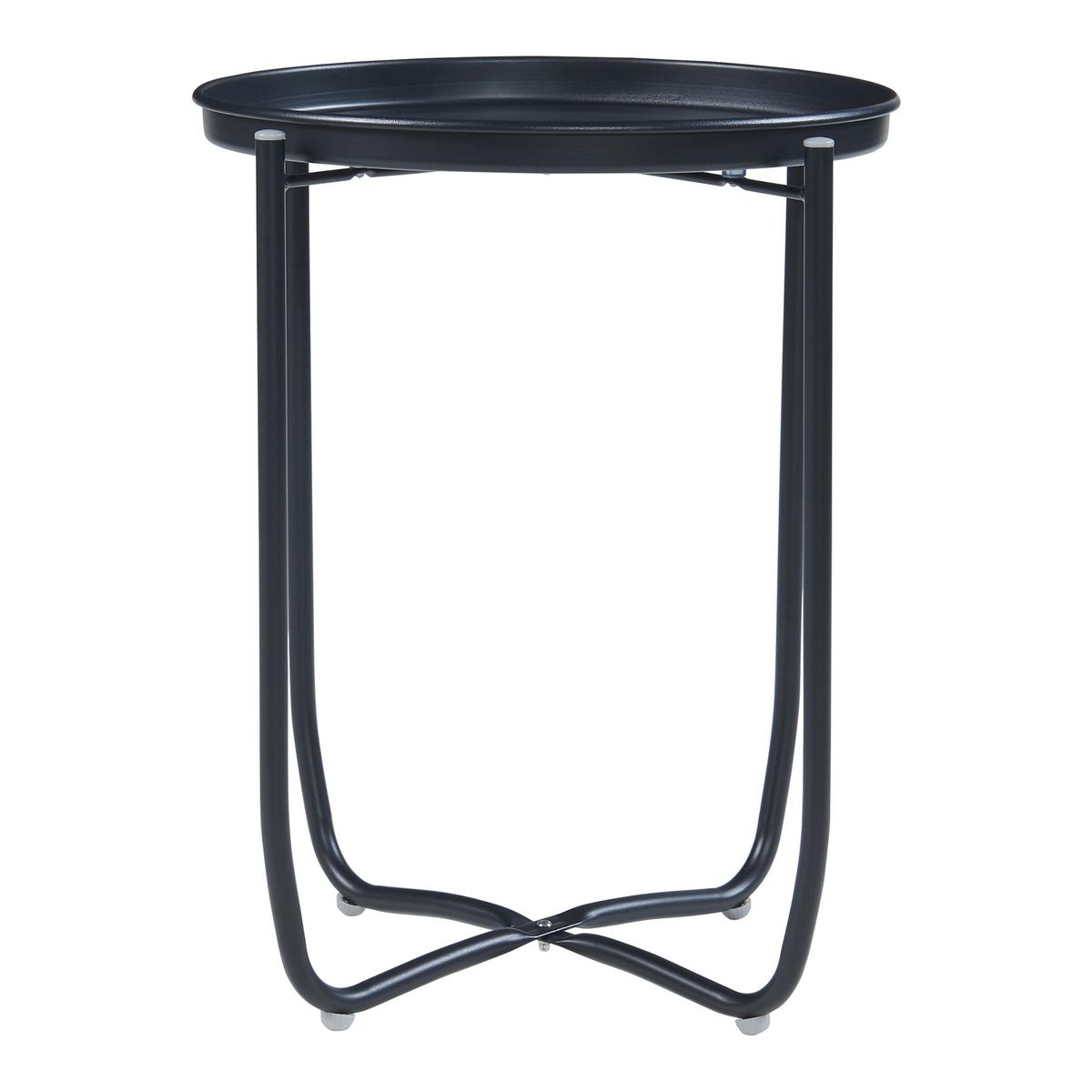 TABLETTTISCH Sandefjord - Schwarz, Metall (40/40/53cm) - [en.casa]