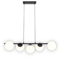 PENDELLEUCHTE Julius 90/15/173.5 cm - Schwarz/Weiß, Glas/Metall (90/15/173.5cm) - ZMH