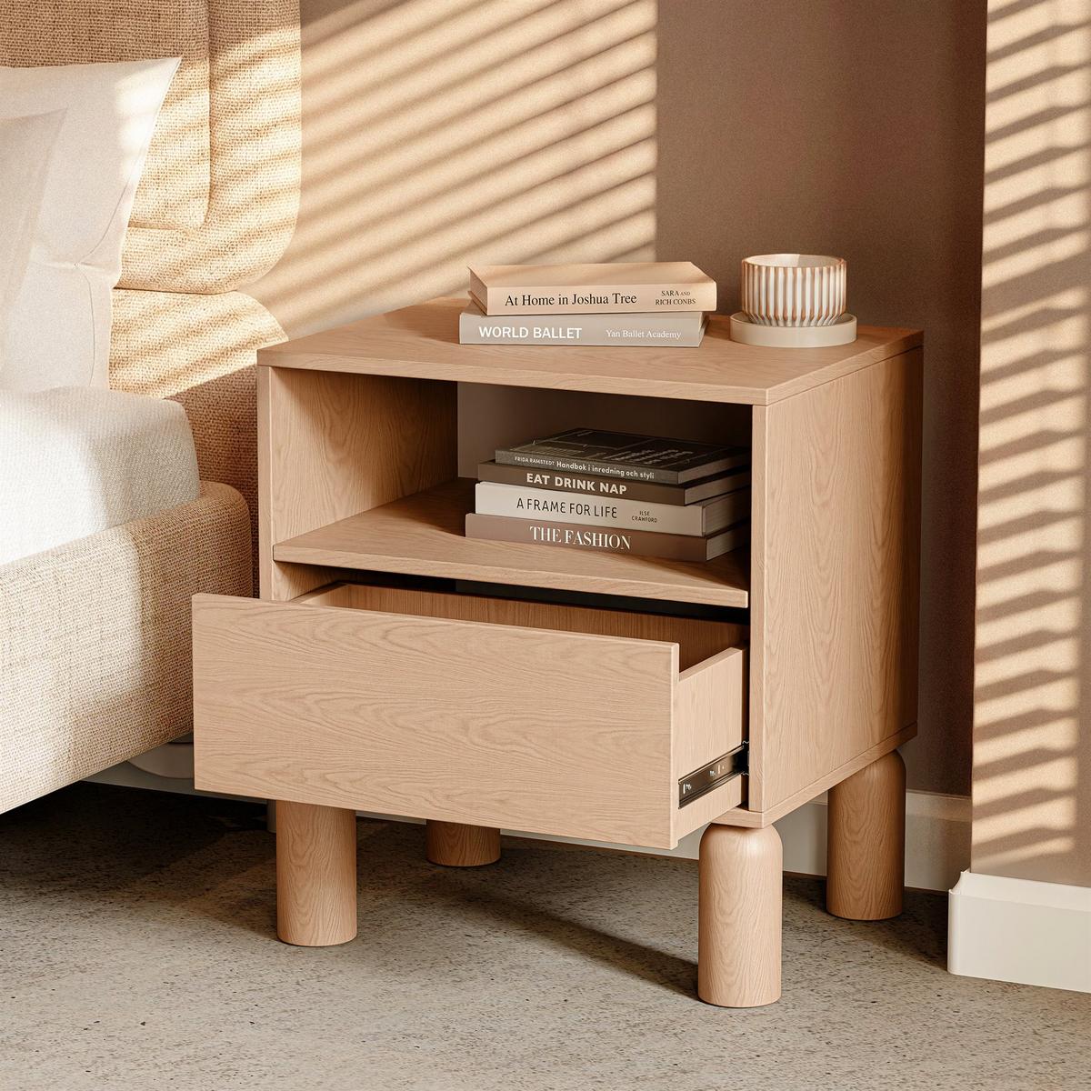 NACHTTISCH SENA - Naturfarben, Holzwerkstoff (54.4/60.2/40.6cm) - Idohome