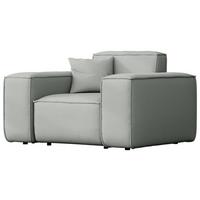 GARTENSESSEL Lorento Outdoor Polster-Loungesessel, Hellgrau Kunstleder 121/73/92 cm - Hellgrau, Textil (121/73/92cm) - WFL GROUP