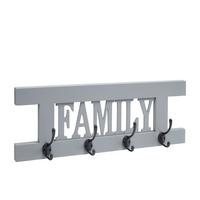 WANDGARDEROBE FAMILY SHABBY-LOOK Grau, Blau - Blau/Grau, Holz (60/21/2cm) - MCW