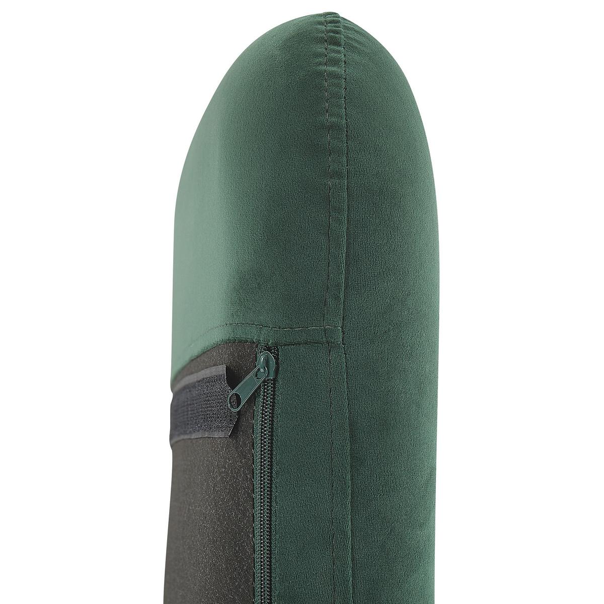 SCHAUKELSESSEL Samtstoff Dunkelgrün Ellan - Hellbraun/Schwarz, Textil (71/97/90cm) - Beliani