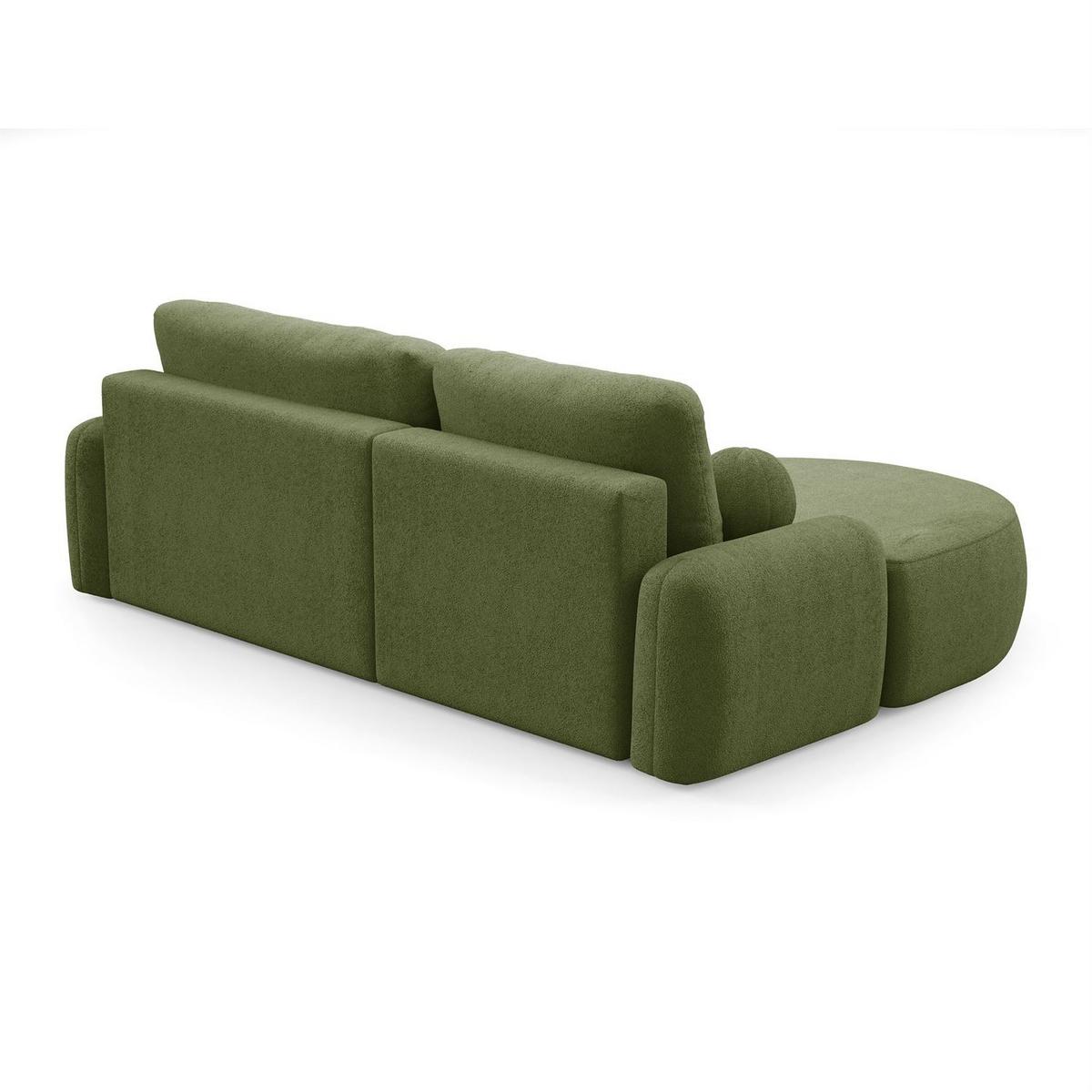 ECKSOFA CLEO mit Schlaffunktion Version Linke QUELLE 38 - Grün, Kunststoff (264/172cm) - Lookway