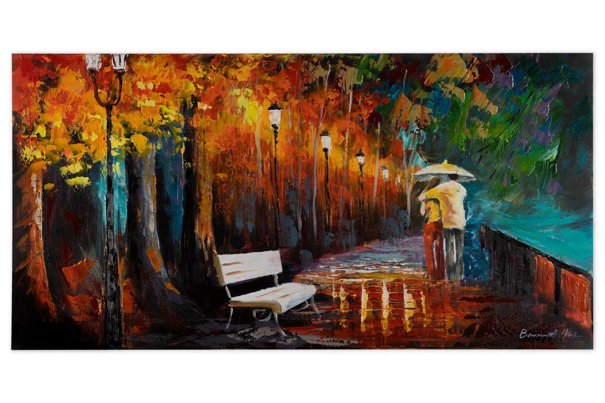 ACRYLBILD HANDGEMALT 120/60 cm - Multicolor/Schwarz, Holz/Textil (120/60cm) - KUNSTLOFT