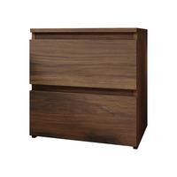 NACHTTISCH Malwa M2 - Nussbaumfarben, Holzwerkstoff (40/40/30cm) - MIRJAN24