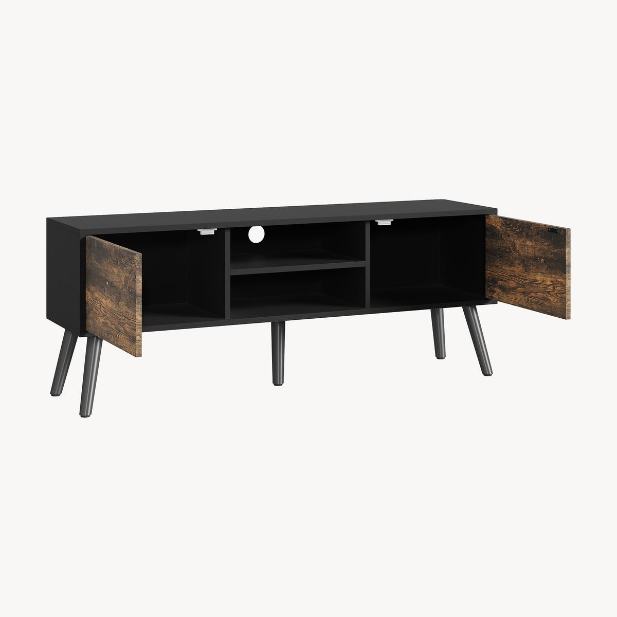 LOWBOARD Eskilstuna - Braun, Holz/Holzwerkstoff (120/46.5/29.5cm) - [en.casa]