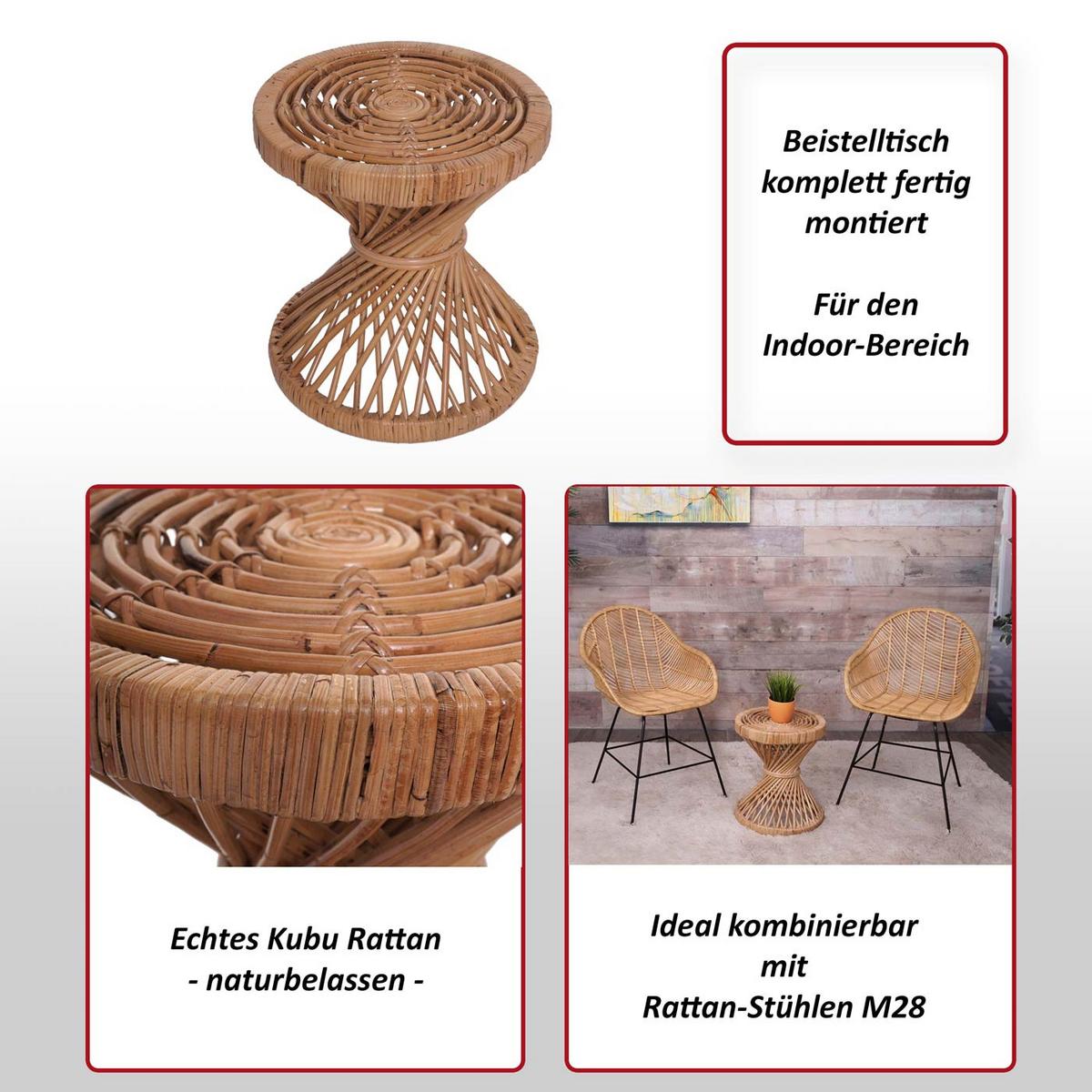 BEISTELLTISCH rund Braun - Braun, Holz (38/38/43cm) - MCW