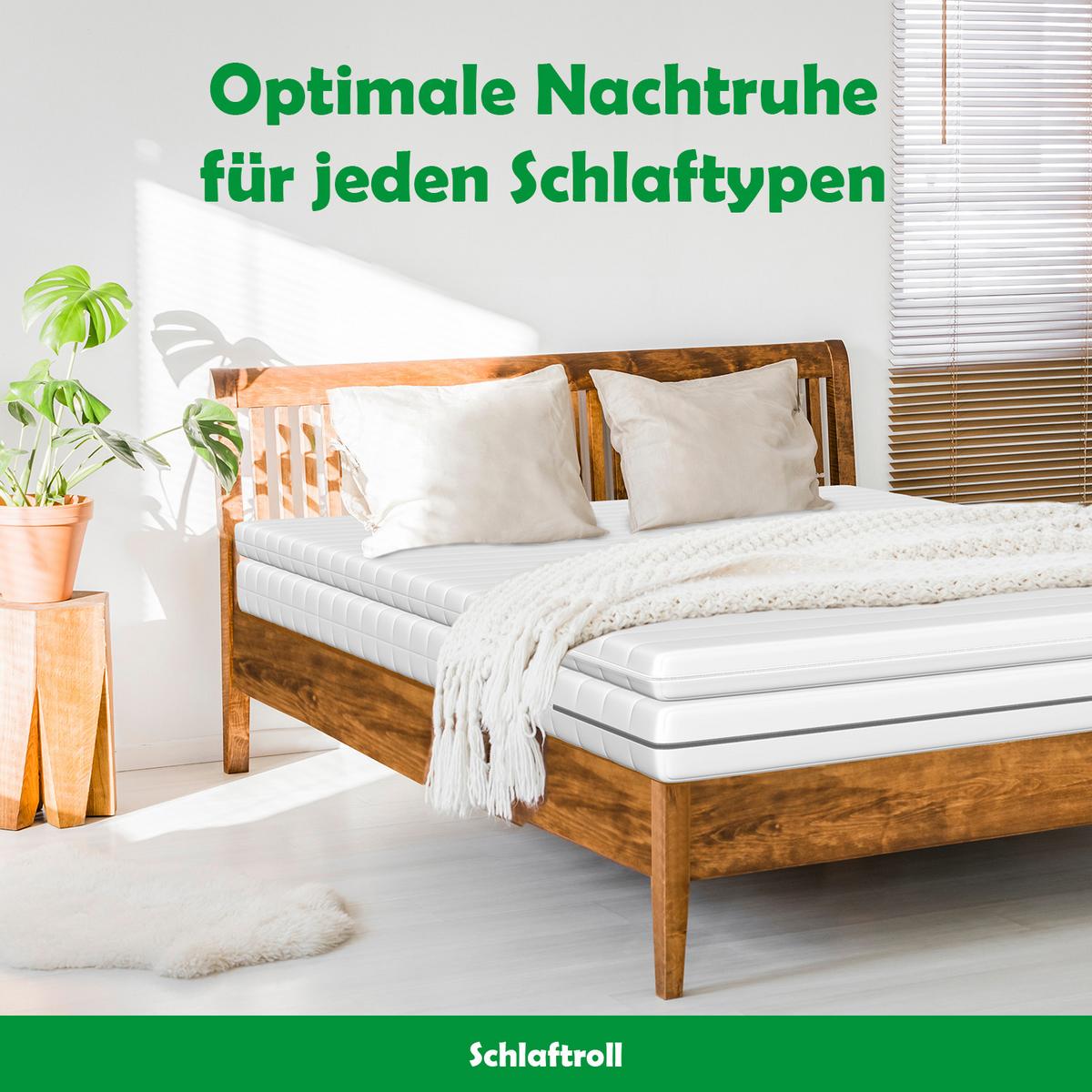 MATRATZENTOPPER orthopädisch 200 x 200 - Weiß, Textil (200/200cm) - Schlaftroll