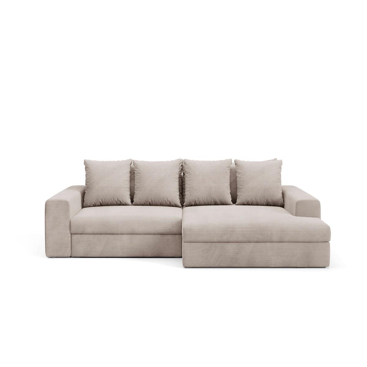 ECKSOFA Paola 3 Sitzplätze Taupe - Taupe, Holz (272/167cm) - Petits-meubles