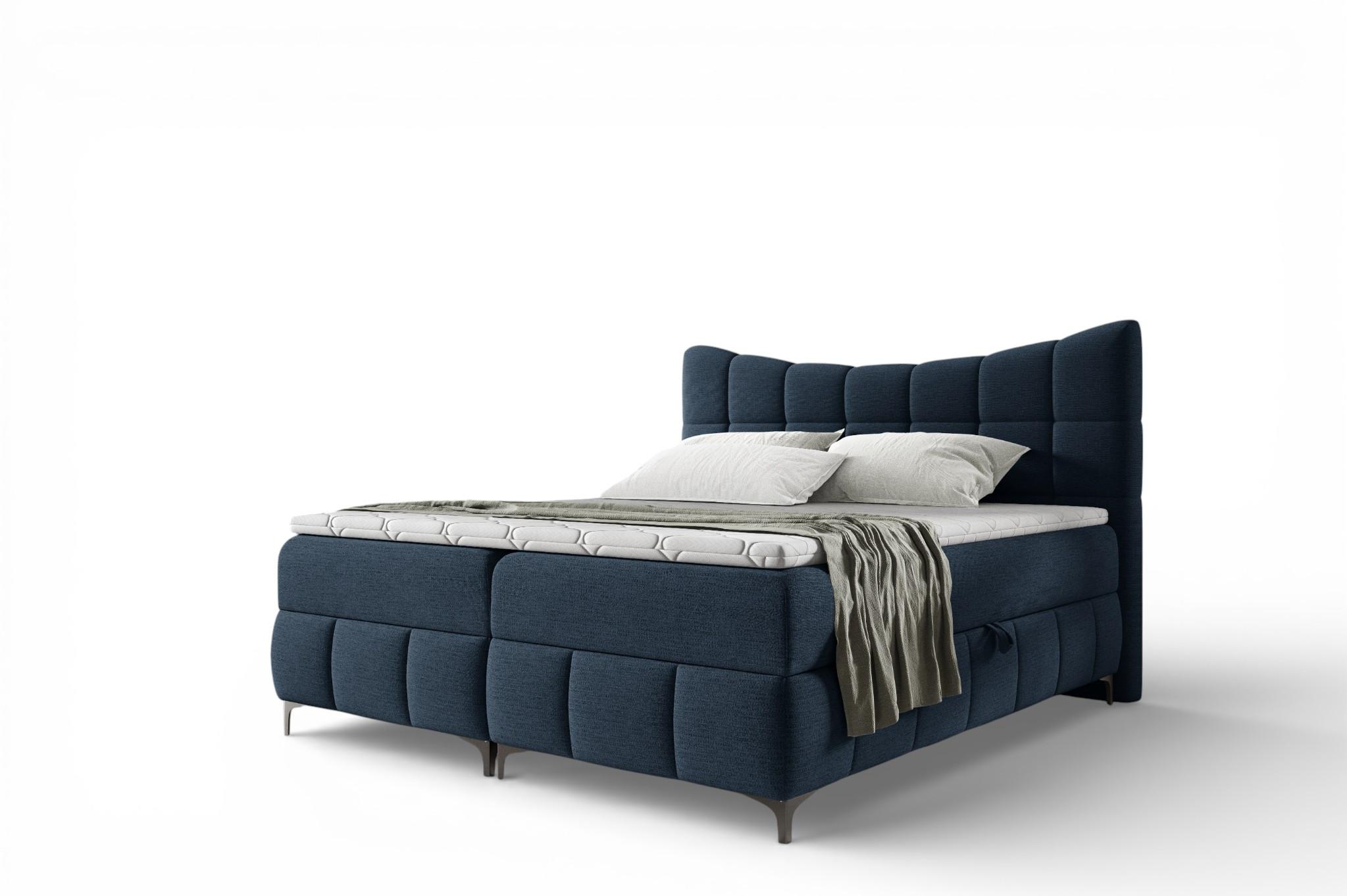 BOXBETT Charles Premi.. In Freya - Blau, Holzwerkstoff/Textil (160/200cm) - Fun Möbel