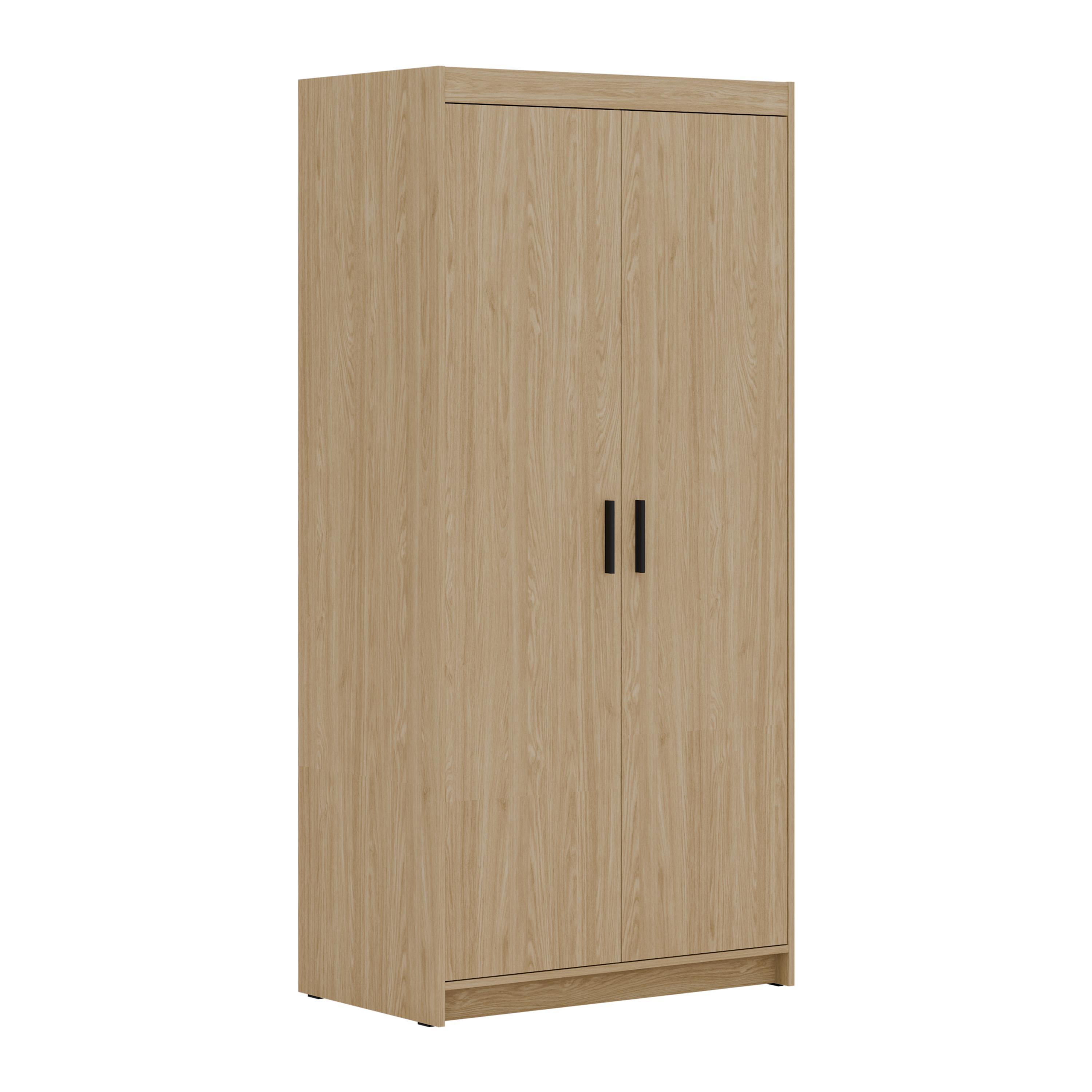 KLEIDERSCHRANK Storicos Geölte Eiche 89,7/190,5/53 cm - Modern 2-türig - Eichefarben, Holzwerkstoff/Kunststoff (89.8/190.6/53cm) - AX Living