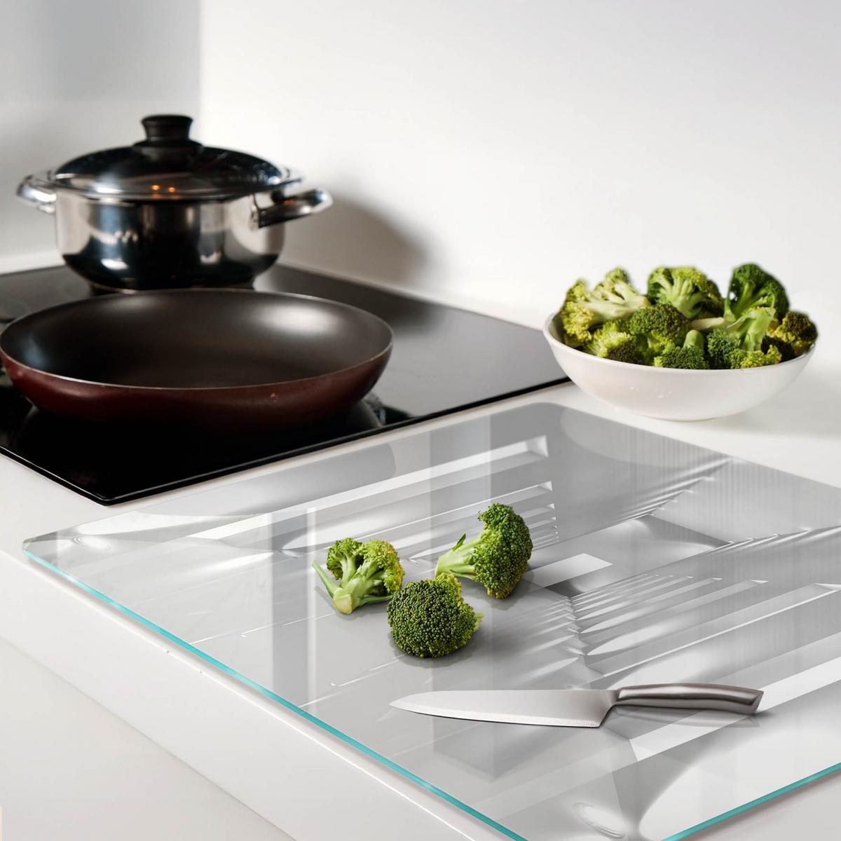 GLASPLATTE 60x52 cm Korridor - Weiß, Glas (60/0.4/52cm) - TULUP