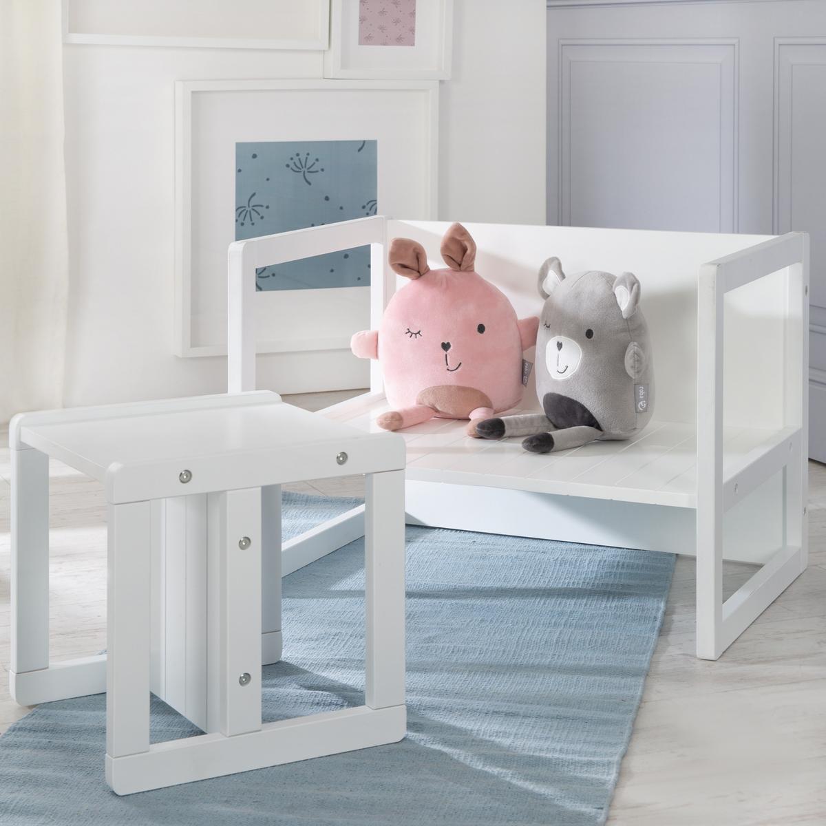 SITZBANK/ TISCH - Weiß, Holzwerkstoff (61/44/44.5cm) - Roba