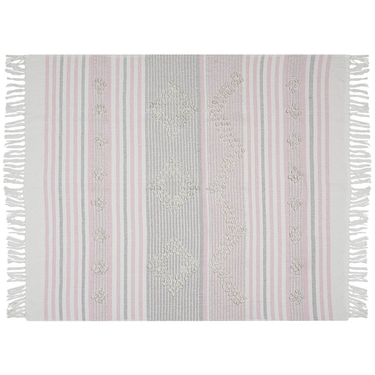 DECKE Rosa Kaman 150/120 cm - Pink, Textil (125/150cm) - Beliani