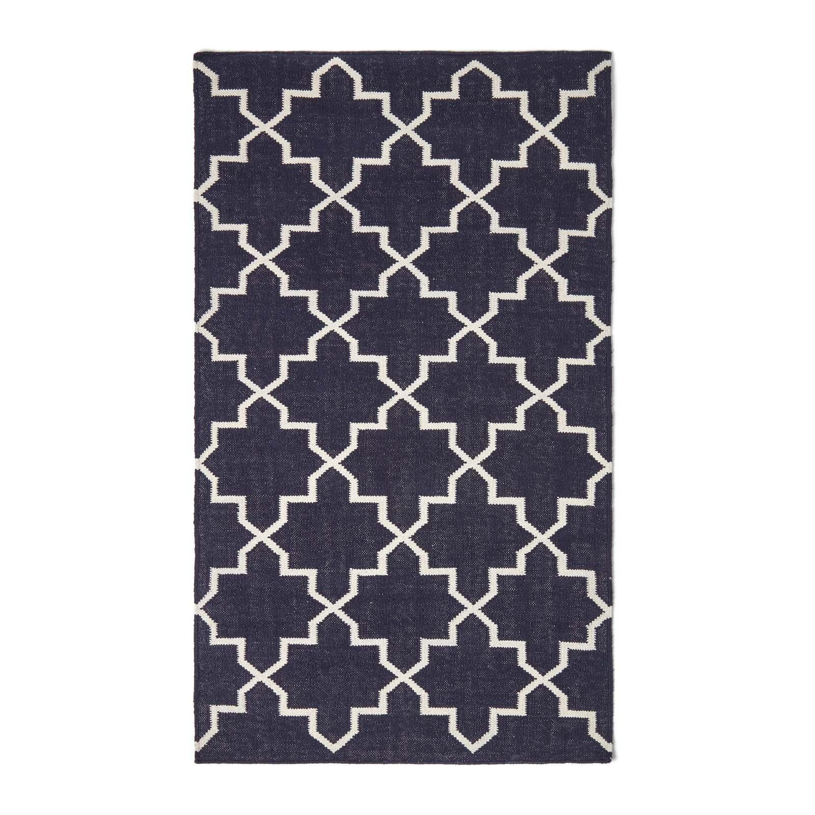 KELIM-TEPPICH Edmonton handgewebt 90/150 cm - Dunkelblau, Textil (90/150cm) - Homescapes