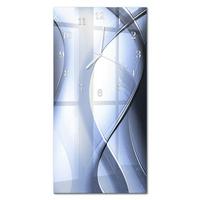 WANDUHR aus Glas 30x60 cm - Abstraktion - Blau, Glas (30/60/0.4cm) - TULUP