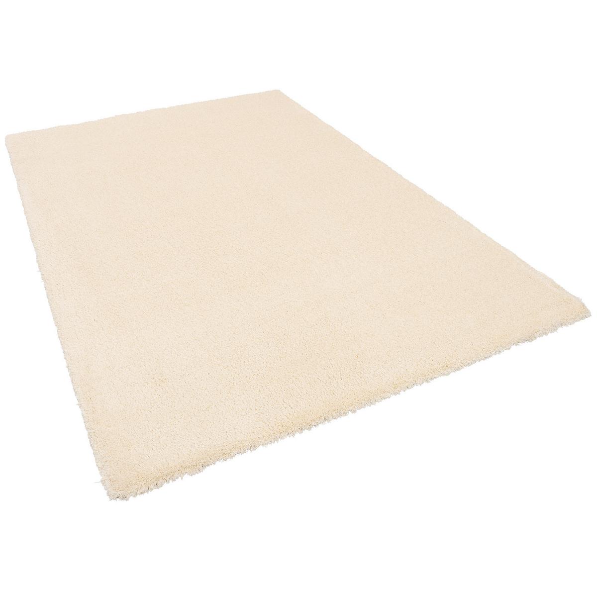 LUXUS HOCHFLOR LANGFLOR TEPPICH HARMONY - Creme, Textil (133/133cm) - Snapstyle
