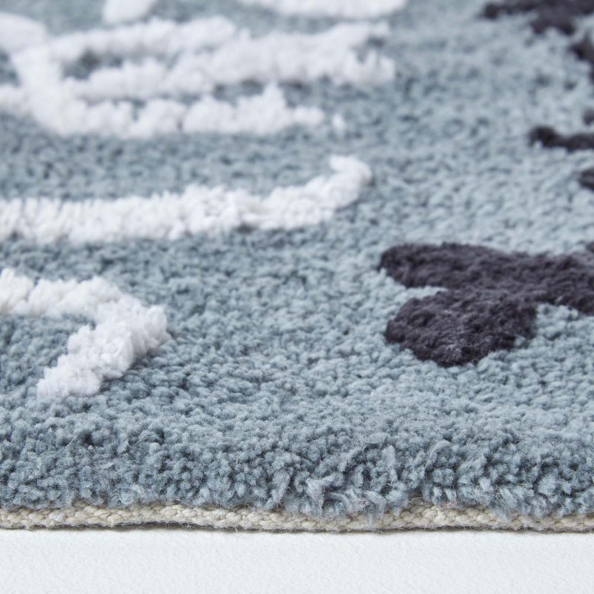 BADEMATTE 50/80 cm Damast-Muster, Baumwolle - Grau, Textil (50/80cm) - Homescapes