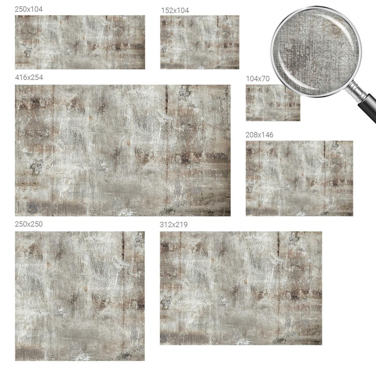 FOTOTAPETE 104x70 cm - Industriefläche - Grau, Textil (104/70cm) - Wallfluent