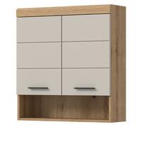HÄNGESCHRANK Sand Kaschmir, Evoke Eiche, Badschrank hängend 2-türig 74 cm - Kaschmir/Eichefarben, Holzwerkstoff/Kunststoff (74/79/24cm) - Inn.Furn