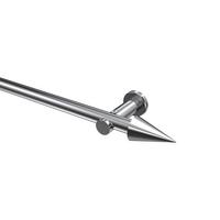 GARDINENSTANGE Platon Savio 140 cm, 1-läufig (ohne Ringe), 20 mm Ø Chrom - Chromfarben, Metall (140cm) - INTERDECO