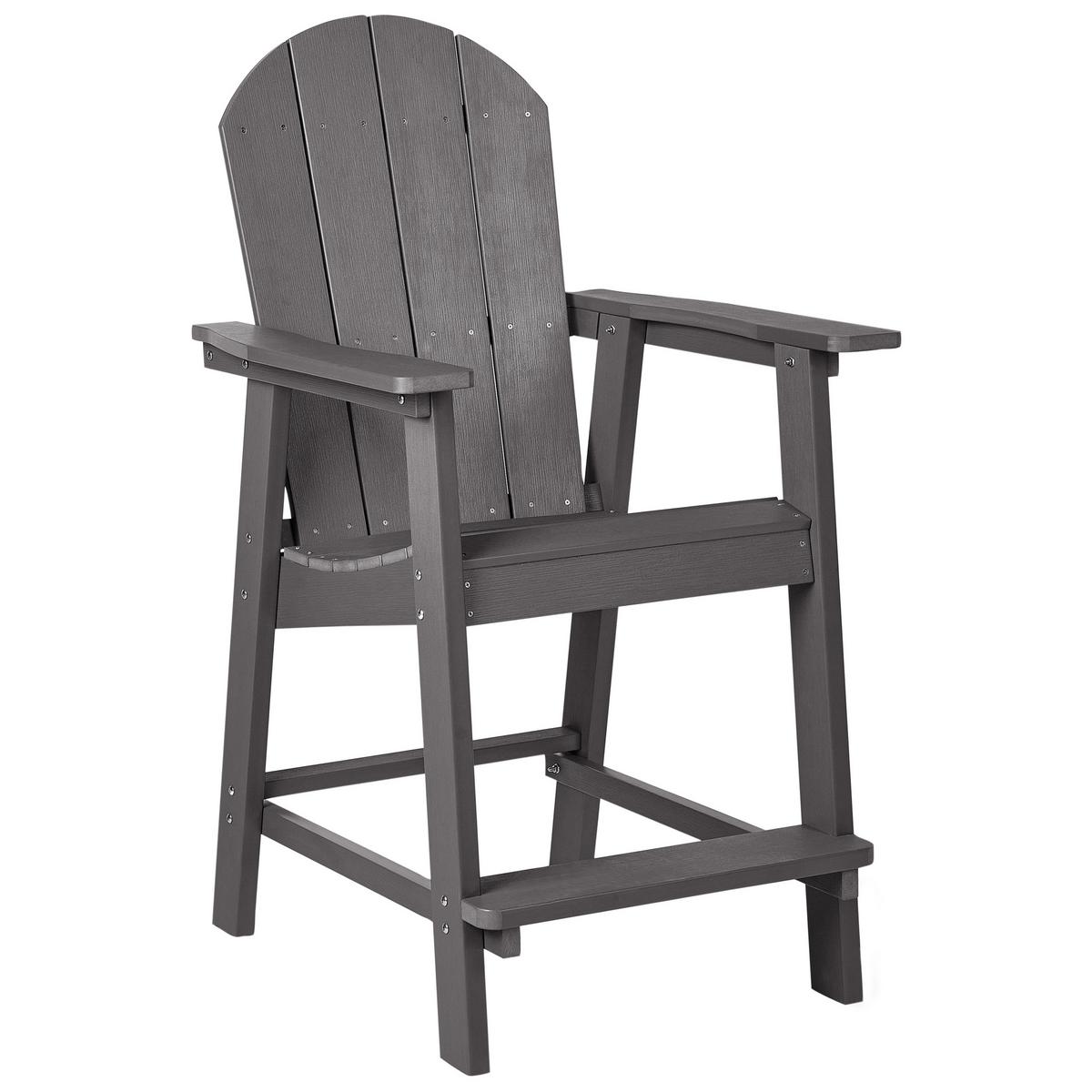 BISTRO-SET 2-Sitzer Grau Adirondack - Grau, Kunststoff - Beliani