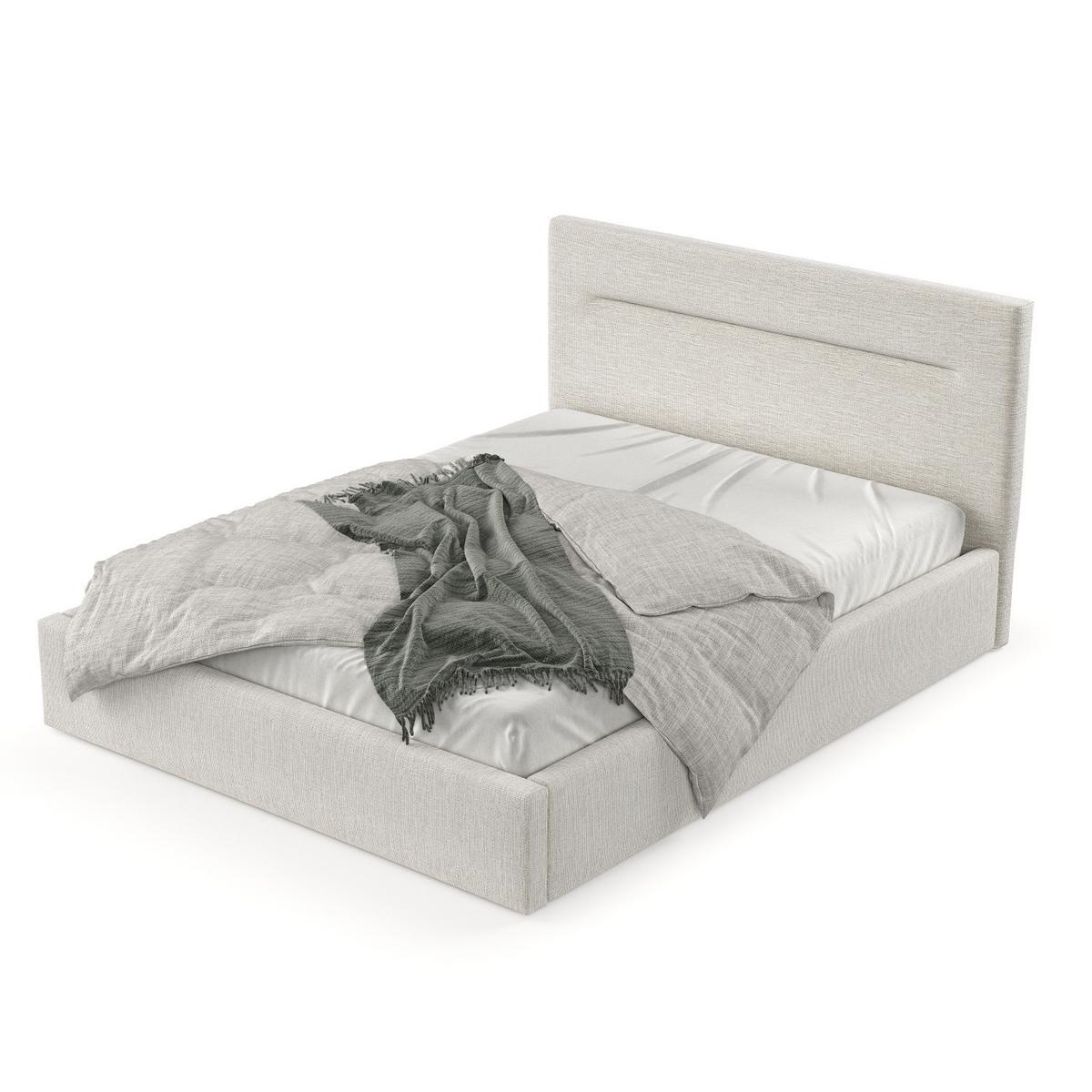 POLSTERBETT Liline 140/200 cm Beige im Inari Stoff - Beige/Schwarz, Holz/Holzwerkstoff (140/200cm) - AltaBeds