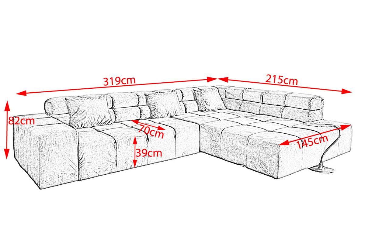 ECKSOFA MIT MOTORISCHEM SITZVORZUG NEVADA Grau Velvet Relaxfunktion - Schwarz/Grau, Textil (319/215cm) - KAWOLA