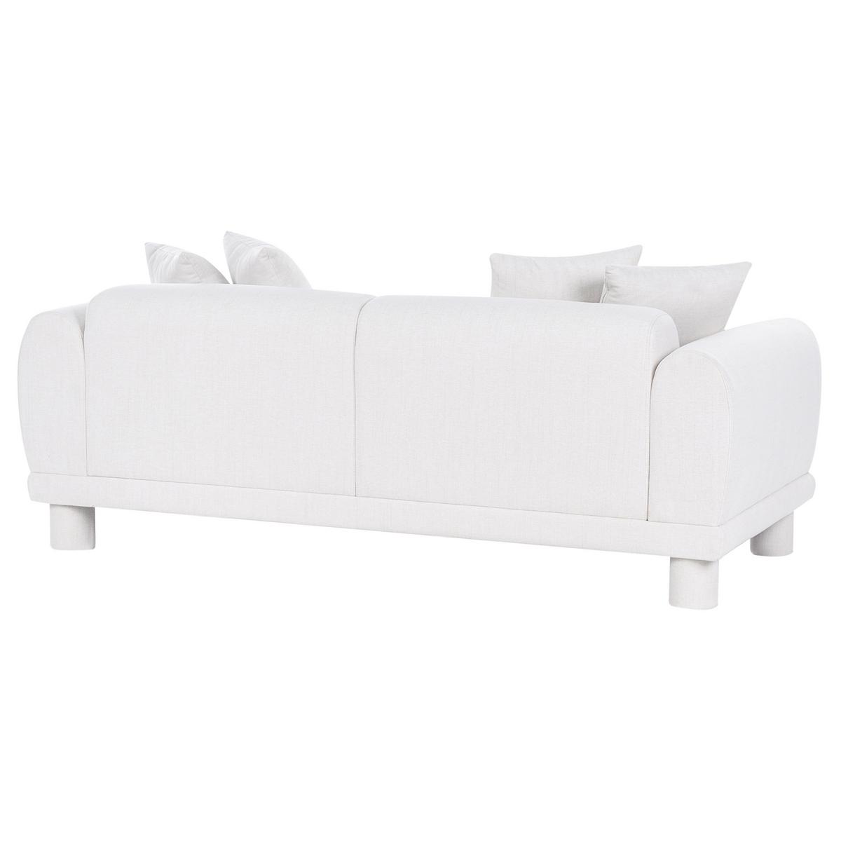 3-SITZER-SOFA Stoff Cremeweiß Pori - Creme, Textil (202/74/93cm) - Beliani
